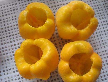 Biologi IQF Beku Kuning Manis Pepper Bell Strips Potongan dadu kubus Freezing sehat alami Cina