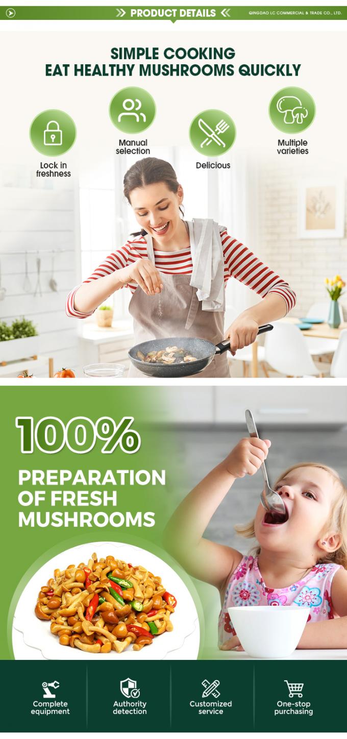 Jamur organik yang dibudidayakan liar sehat alami Bergizi segar utuh Beku Jamur IQF Beku Nameko 2