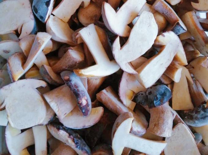 Jamur beku IQF BOLETUS EDULIS Kelas A 24 Bulan Jangka waktu ISO HACCP BRC KOSHER HALAL Sertifikasi 10 ton MOQ 1